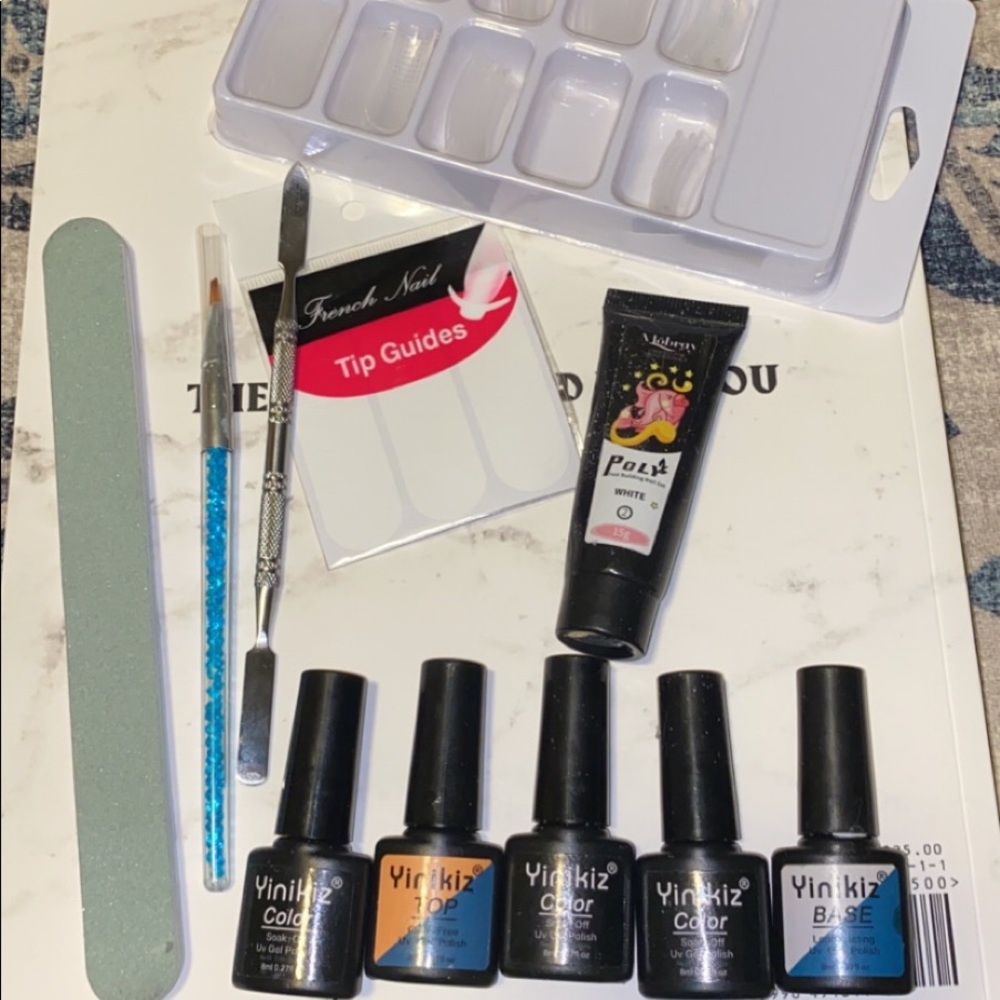 Poly gel nail kit-white EVERYTHING INCLUDED